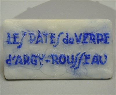Lot 190 - Argy-Rousseau Pate de Verre Plaque In blue...
