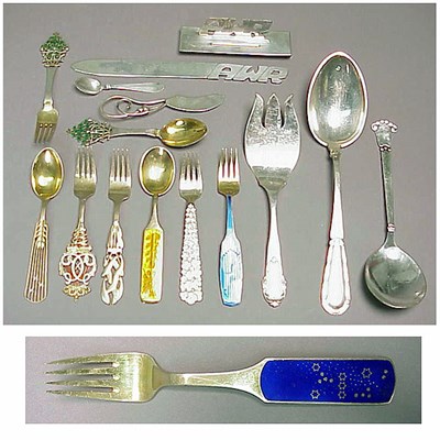Lot 267 - Group of Danish Sterling Silver Flatware and...