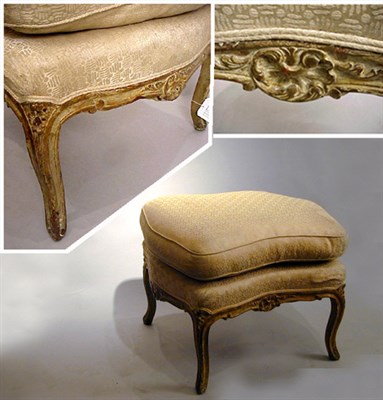 Lot 383 - Louis XV Style Gilt and Painted Carved Wood...