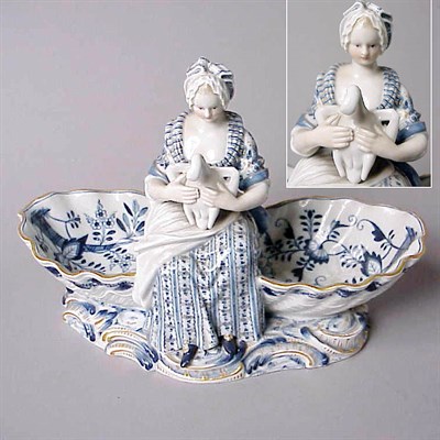 Lot 412 - Meissen Porcelain Bowl In the form of a seated...