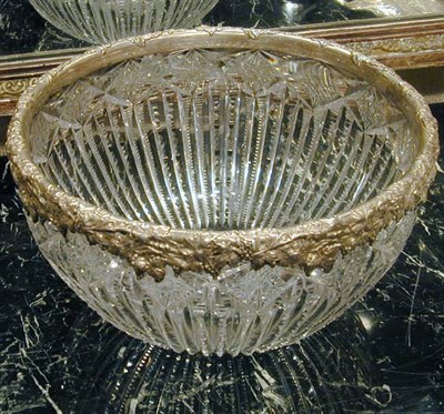 Lot 333A - Gorham Sterling Silver-Mounted Cut Glass Bowl...