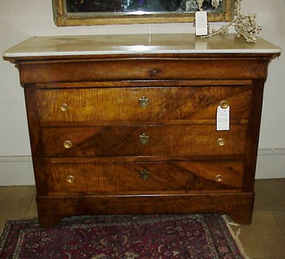 Lot 208 - Charles X Style Marble Top Mahogany Commode