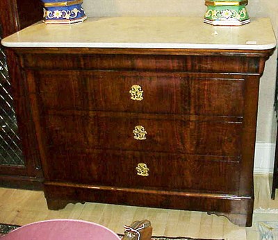 Lot 110 - Charles X Style Marble Top Rosewood Commode