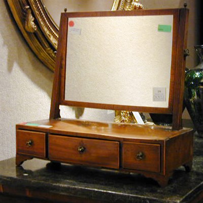 Lot 231 - George III Style Mahogany Shaving Mirror