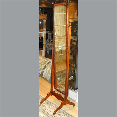 Lot 225 - Georgian Style Mahogany Cheval Mirror