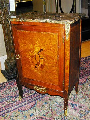 Lot 617 - Louis XV Style Marble Top Mahogany Side Table...