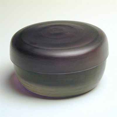 Lot 170 - Venini Inciso Glass Covered Bowl In purple...