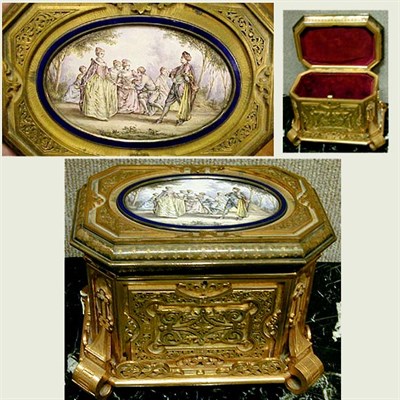Lot 606 - Napoleon III Gilt-Bronze Box Of rectangular...