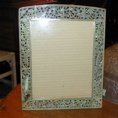 Lot 596 - Chinese Carved Hardstone Picture Frame The...