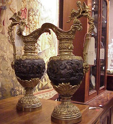 Lot 446 - Pair of Neoclassical Style Gilt and...
