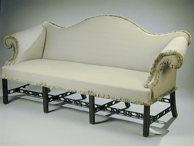 Lot 330 - George III Mahogany Settee Late 18th century...