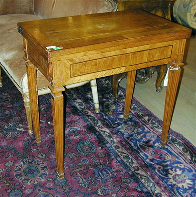 Lot 519 - Neoclassical Style Inlaid Mahogany Game Table