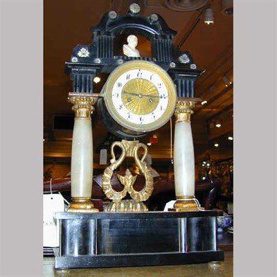 Lot 492 - Biedermeier Style Marble and Ebonized Wood...