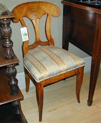 Lot 422 - Set of Six Biedermeier Mahogany Dining Chairs