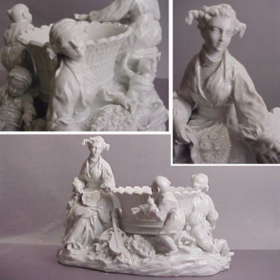 Lot 671 - Continental Porcelain Figural Group In the...