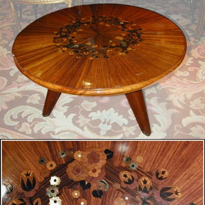 Lot 276 - French Art Deco Inlaid Macassar Low Table...
