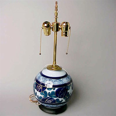 Lot 169 - Art Deco Gilt-Decorated Porcelain Lamp Of...