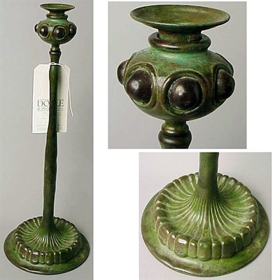Lot 268 - Tiffany Studios Bronze Candlestick The...