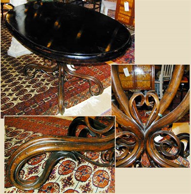 Lot 179 - Thonet Art Nouveau Mahogany Bentwood Table The...