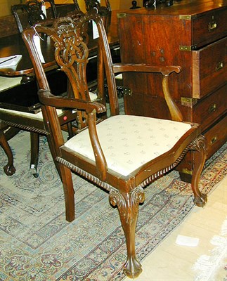 Lot 258 - Set of Eight Georgian Style Mahogany Dining...