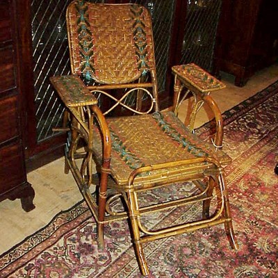 Lot 126 - Late Victorian Rattan Chaise