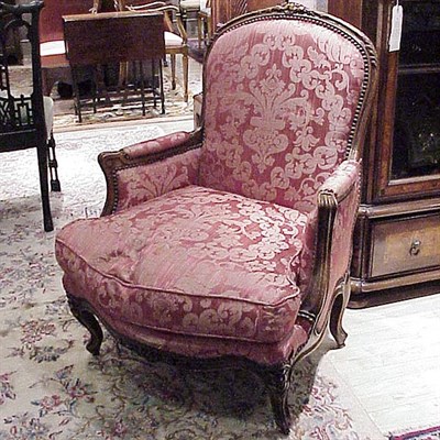 Lot 172 - Pair of Louis XV Style Upholstered Beechwood...