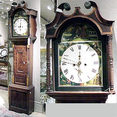 Lot 177 - Late Regency Inlaid Mahogany Tall Case Clock