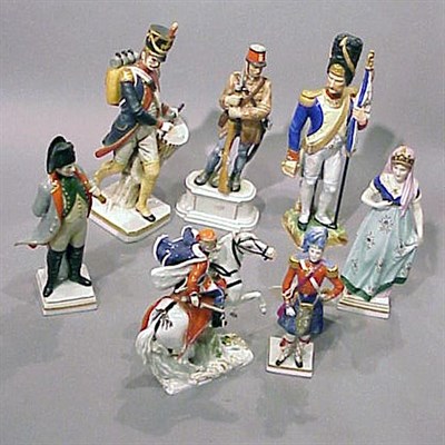 Lot 195 - Group of Continental Porcelain Figures...