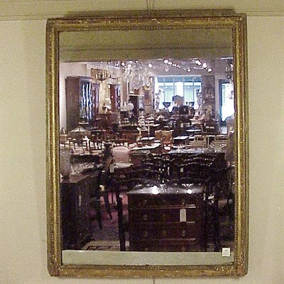 Lot 206 - Louis XVI Painted and Parcel Gilt Wood Mirror