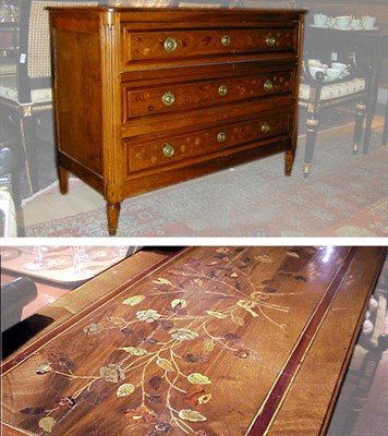 Lot 226 - Continental Neoclassical Style Marquetry...