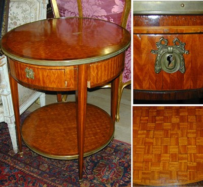 Lot 544 - Louis XVI Style Marquetry Bouillotte Table The...
