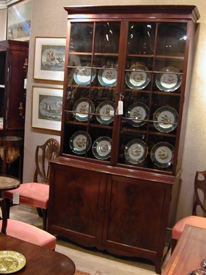 Lot 278 - George III Style Mahogany Bookcase Cabinet