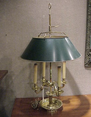 Lot 300 - Louis XVI Style Brass Bouillotte Lamp