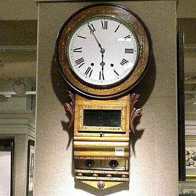 Lot 305 - Victorian Inlaid Walnut Regulator Clock