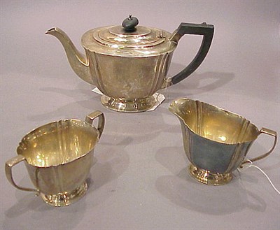Lot 319 - Sterling Silver Three-Piece Tea Set Total...
