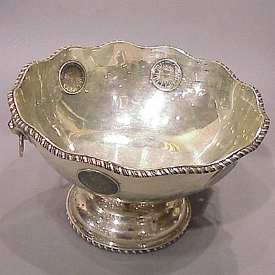 Lot 323 - Mexican Silver Two-Handled Bowl Approximately...