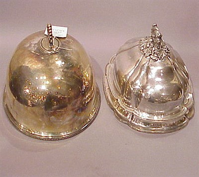 Lot 337 - Two Silver Plated Meat Covers