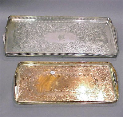 Lot 341 - Two Silver Plated Two-Handled Trays