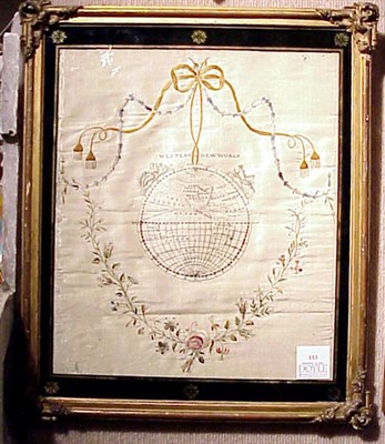 Lot 153 - Framed English Embroidered Silk Needlework of...