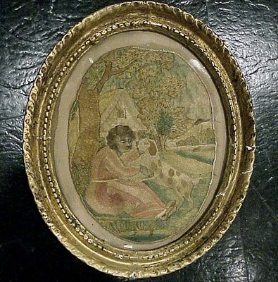 Lot 154 - Framed English Silk Embroidered Needlework...