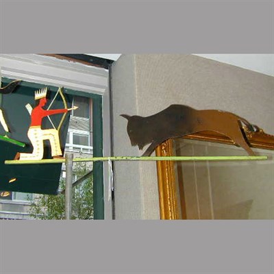 Lot 546 - Painted Metal Whirligig Depicting an American...