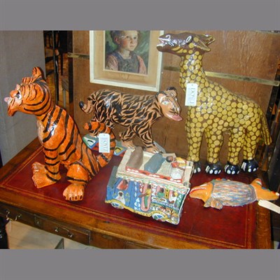 Lot 242 - Group of Five Papier Mache Decorations