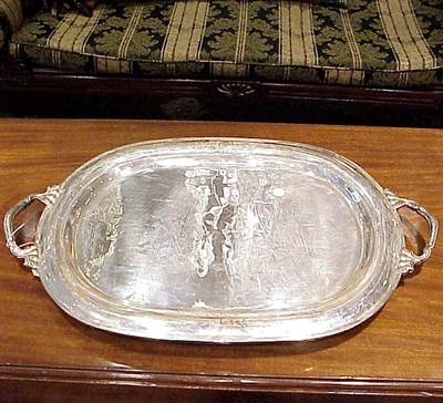 Lot 308 - Mexican Silver Two-Handled Tray Approximately...