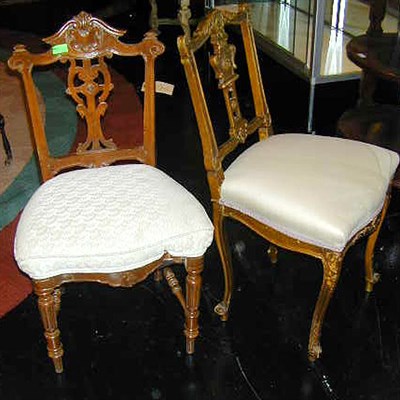 Lot 114 - Two Victorian Painted Side Chairs