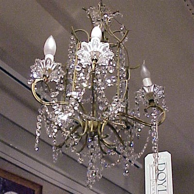 Lot 405 - Louis XV Style Gilt-Metal and Beaded Glass...