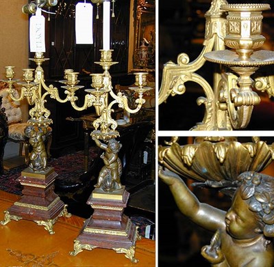 Lot 501 - Pair of Renaissance Style Gilt and...