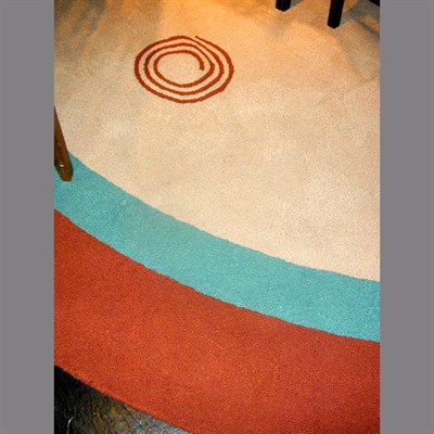 Lot 578 - Machine Made Circular Carpet Domestic,...