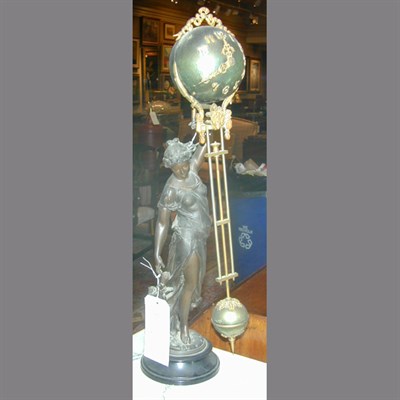 Lot 431 - French Cast Metal Figural Clock