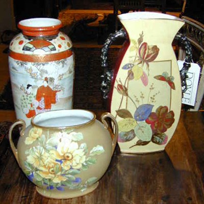 Lot 297 - Group of Three French and Japanese Porcelain...