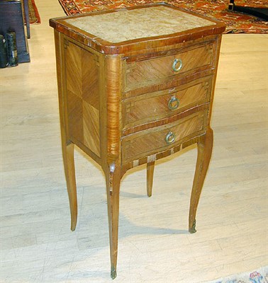 Lot 322 - Louis XV Style Marble Top Parquetry Inlaid...